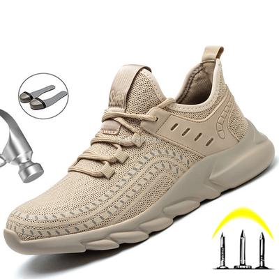 Fashion Steel Toe Safety Shoes Lightweight Men Work Safety Boots Anti-puncture Work Boots Man Anti-smash Industrial Shoes Big Size 49 50