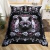 Cat Duvet Cover Pet Cat Pattern Bedding Set Cute Kitten Printed Comforter Cover For Kids Boys Girls Teens 3D Animal Theme Cover