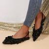 Moda Sapatos Femininos Franceses Verão Novo Bico Fino Plano Temperamento Chinelos Femininos Leve Antiderrapante Sandálias Femininas Zapatosdemujer