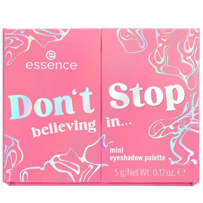 Lidschatten - ESSENCE - Mini Palette Don't Stop Believing in... - 6 pigmentierte Farbtöne - Vegan - Kompakt