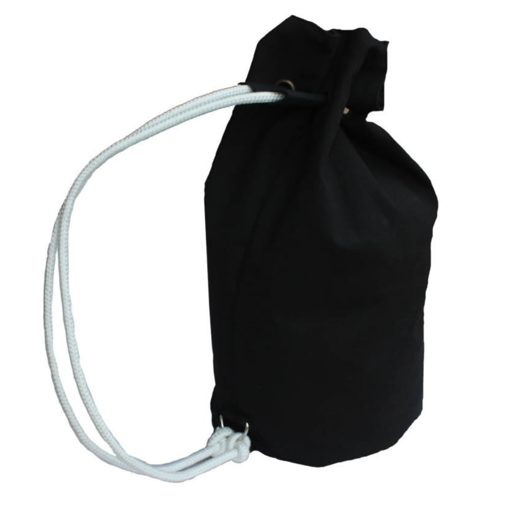 ideamall Canvas Bag, Bonsack, Canvas Drawstring Bag for Men, Outdoor, Large Capacity, Zutta Bag (Black)
