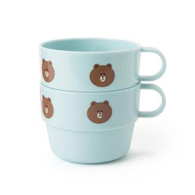 Line Friends Brown Picnic Water Cup Juice Toothbrush Cup 220ml 2p