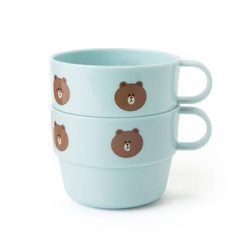 Line Friends Brown Picnic Water Cup Juice Toothbrush Cup 220ml 2p