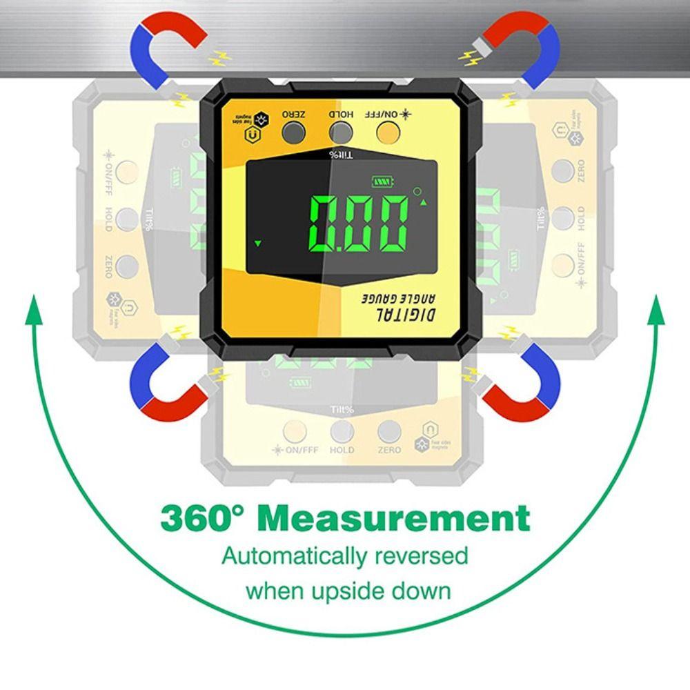 Four Sided Magnetic Digital Inclinometer Rechargeable Digital Angle Finder Angle Level  Home
