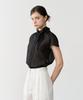 BIBYSEOB High-Neck Scarf Half Blouse Black [T62]