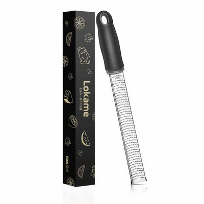 Recommended by Professional Chefs: Grater, Cheese Grater, Grates Cheese, Parmesan, Ginger, Garlic, Zester Grater (Black)