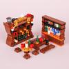 MOC Mittelalterliche Weinpresse Bausteine Set Esstisch Fass Weinkeller Weinstock Ziegel Regale Kamin Spielzeug Kindergeschenk