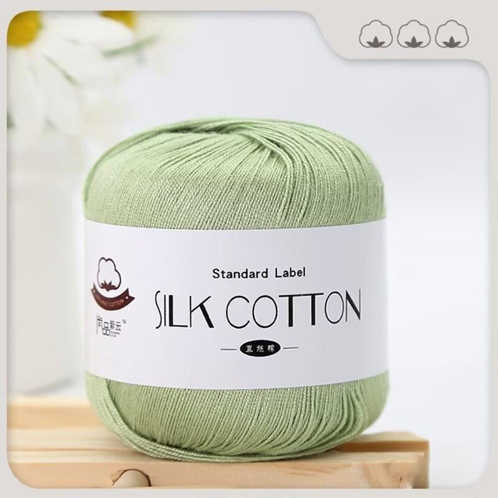 Crochet Thread 50g/PC Silk Lace Cotton Soft DIY Cotton Milk Yarn Hand-Knitted Yarn