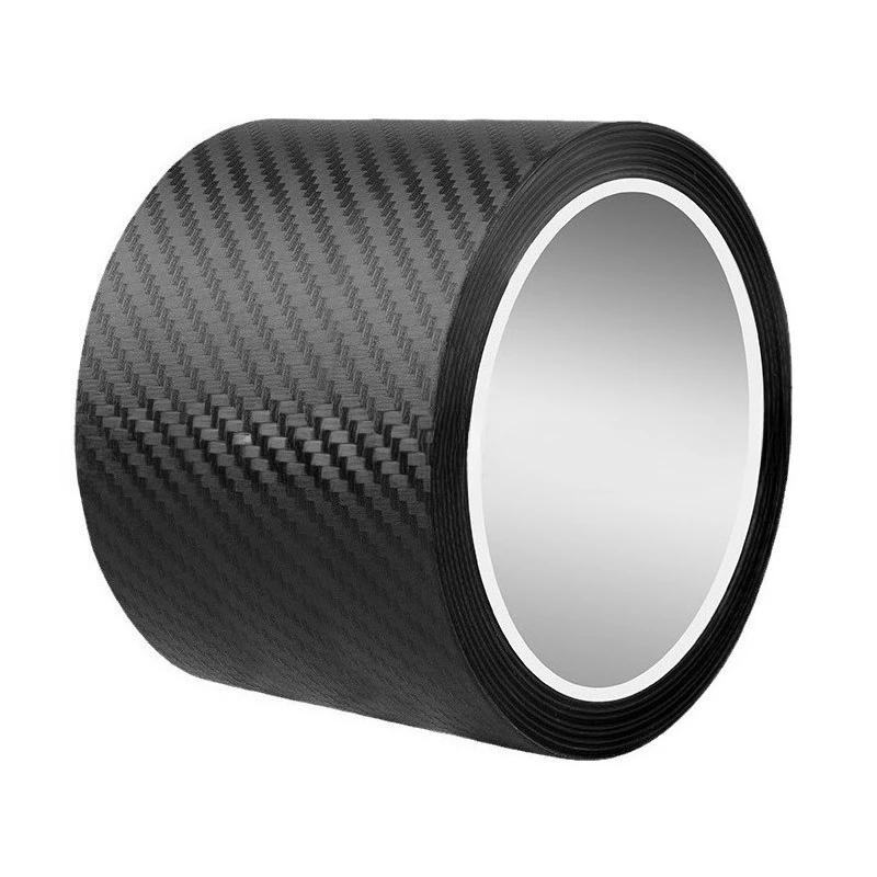 

3/5/10M Car Threshold Bar Carbon Fiber Transparent Door Foot Pedal Anti-Collision Bar Bumper Protection Anti-Scratch Stickers 30mm&3M чорний