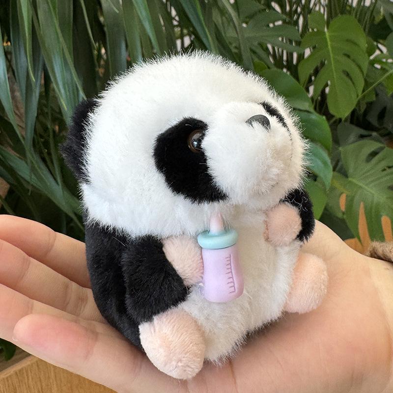 Cute Panda Plushie Backpack Pendant & Small Rabbit Hamster Toy