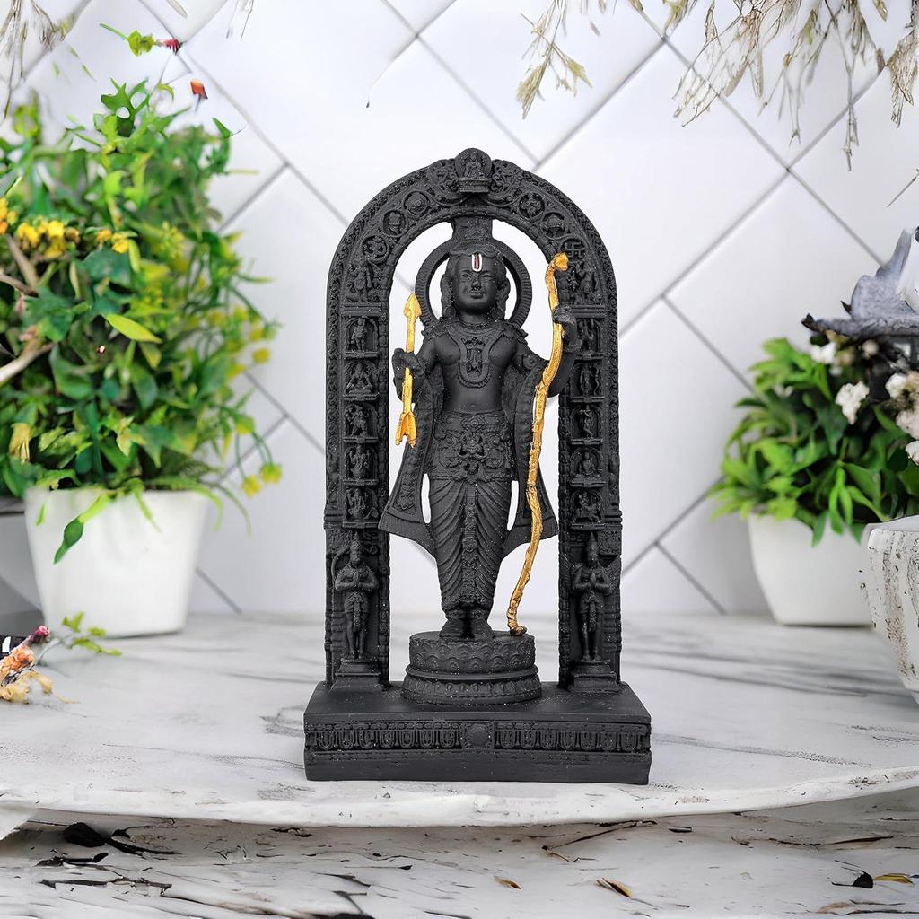 Ram Lalla Ayodhya Idol Statue Schauobjekt Murti für Heimdeko Dekoration Geschenk Geschenkartikel Auto Armaturenbrett Zubehör