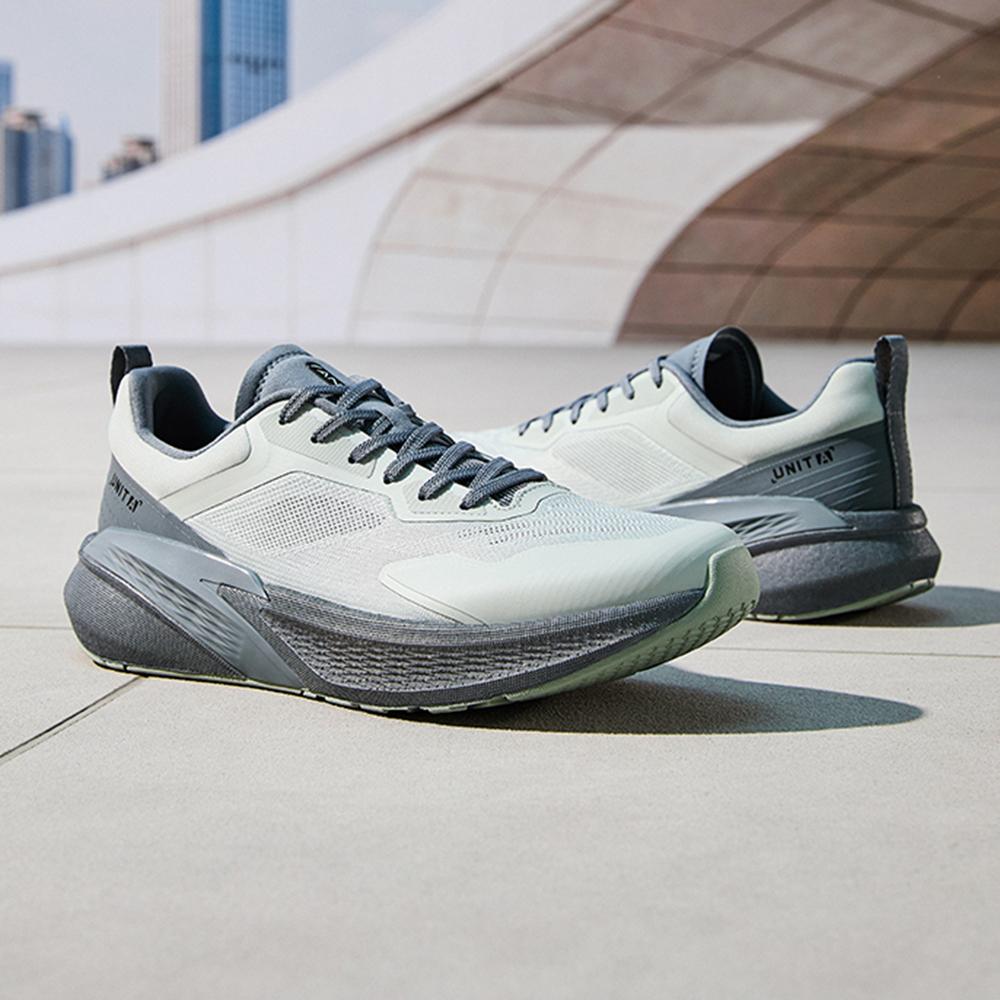 Anta Ignite Flexible Rebound Shock Absorption Non-Slip Wear-Resistant Low-Top Training Running Shoes Men sneaker Gray White 112527788-2