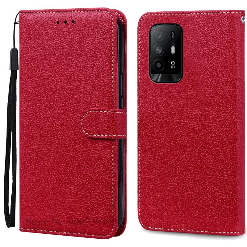 

Для OPPO A94 5G чехол-кошелек кожаный флип-чехол для OPPO A94 чехол мягкий силиконовый чехол для OPPO A 94 4G 5G чехол для телефона Coque Fundas For OPPO A94 5G темно-красного