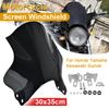 Motorrad Universal Windschutzscheibe aus ABS-Material mit Halterungszubehör 30x35cm für Honda Yamaha Kawasaki Suzuki