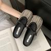 Fashion 2024 Autumn Women Flat Shoes Fashion Round Toe Slip On Mules Shoes Soft Flat Heel Outdoor Casual Dress Sandal Shoes Mujer