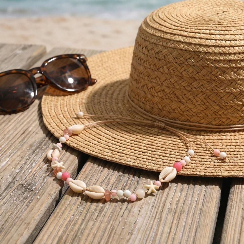 Ornaments Shell Starfish Necklace Adjustable Beach Beaded Necklace Bohemian Shell Necklace  Daily