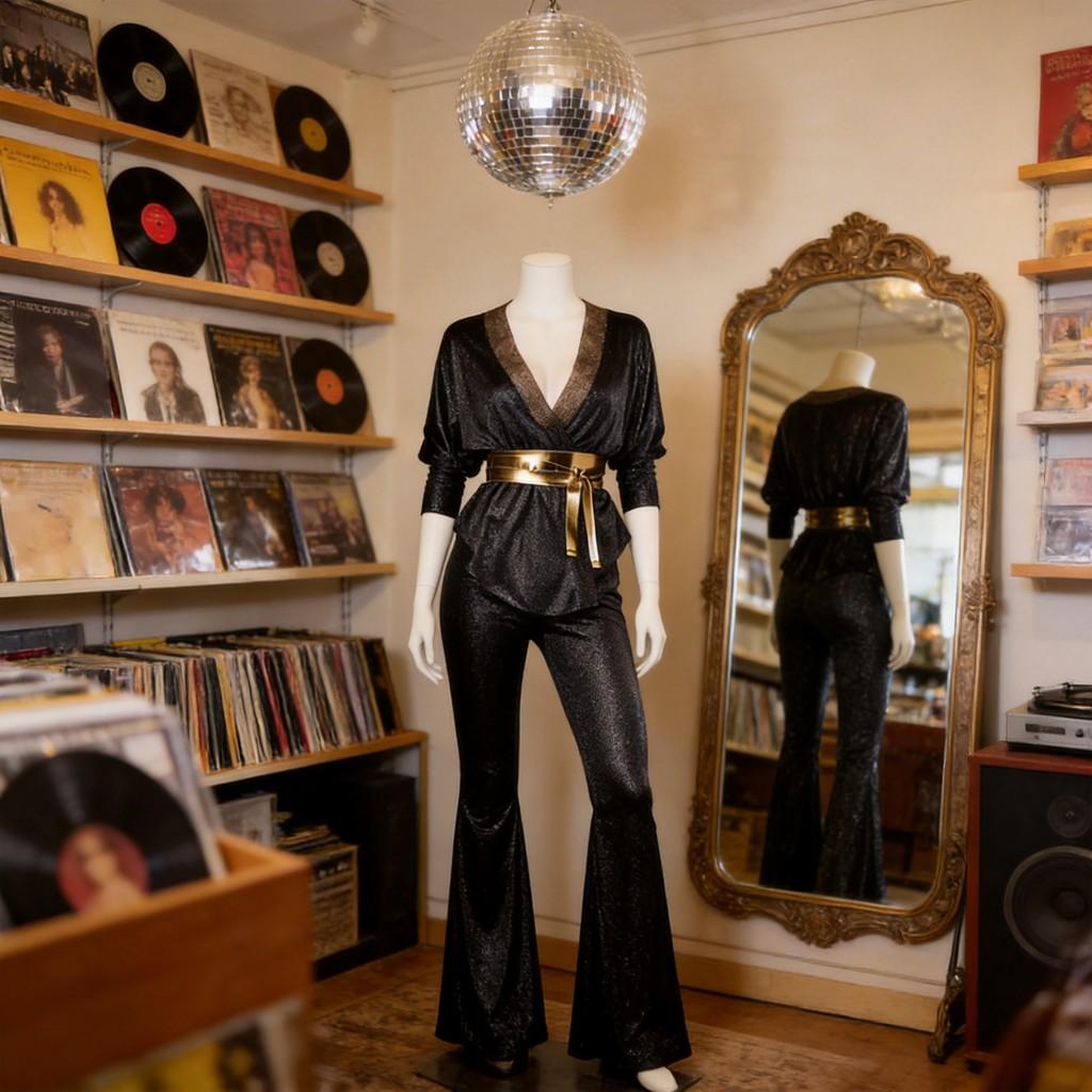 Disco Kostüm 60er 70er Hippie Party Outfit Polyester Für Halloween Cosplay
