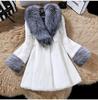 New Autumn and Winter Imitation Mink Coat Long Imitation Fox Fur Collar Coat Fur Coat