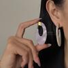 Light Luxury Gentle Classic Water Pattern Resin Stud Earrings Fresh Atmosphere Earrings Fashion Daily Commuter Premium Earrings