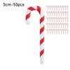 50Pcs DIY Craft Christmas Candy Cane Plastic Hanging Ornaments Christmas Candy Decorations Jewelry Mint Candy Christmas Pendant