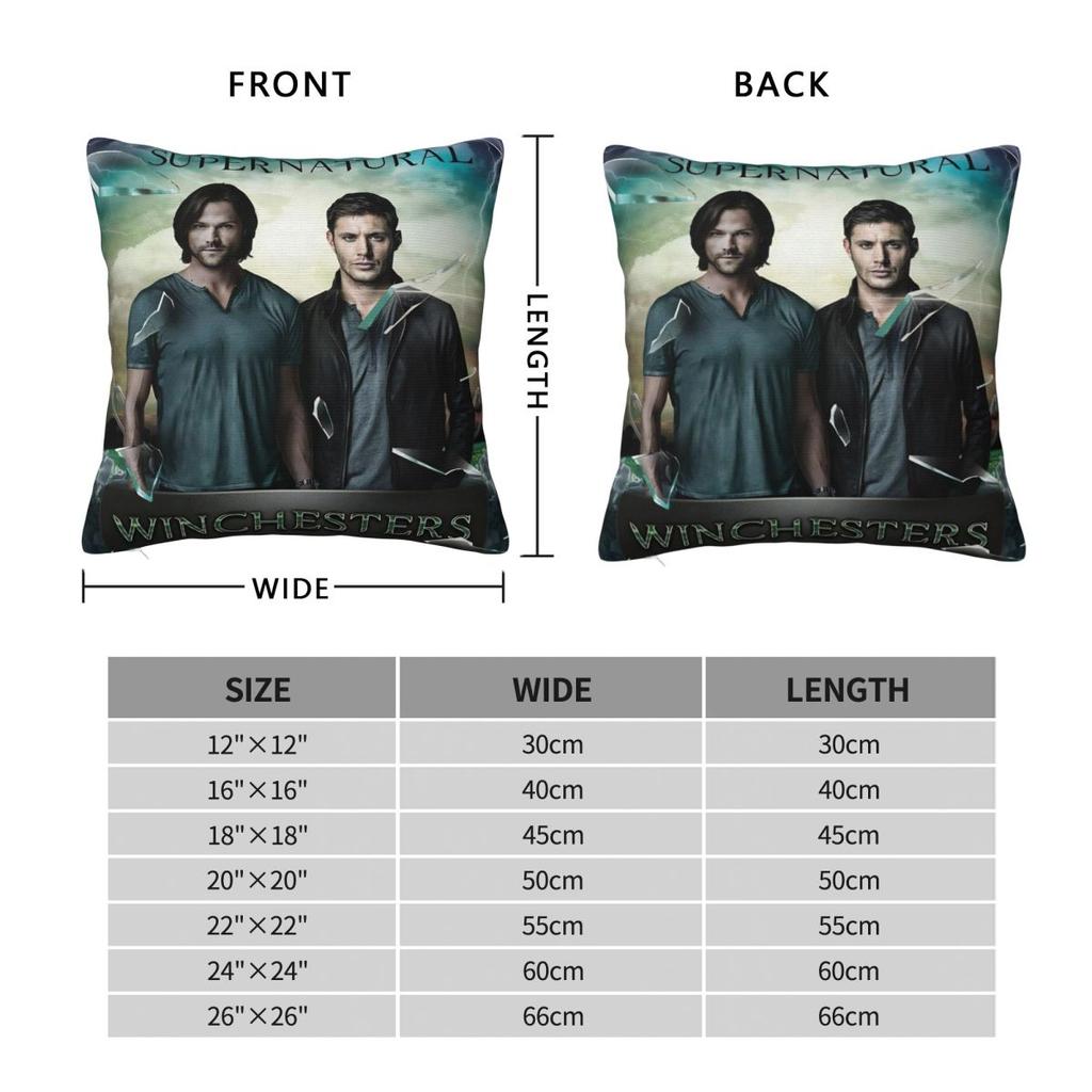 Dean Winchester Supernatural Television Pillow Cover Pillow Case Cushion Cover Retro Pillowcases For Sofa Bedroom Home Decor