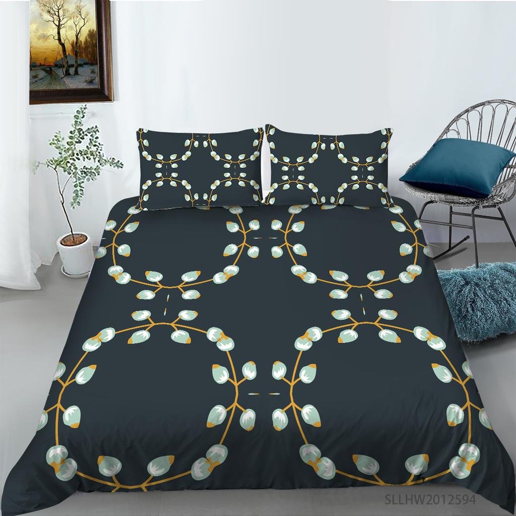 3D Graphic Bedding Colorful Pattern Duvet Cover and Pillowcase 2 or 3 Pieces of Microfiber Fabric with Zipper Washable Super Soft Home Decoration