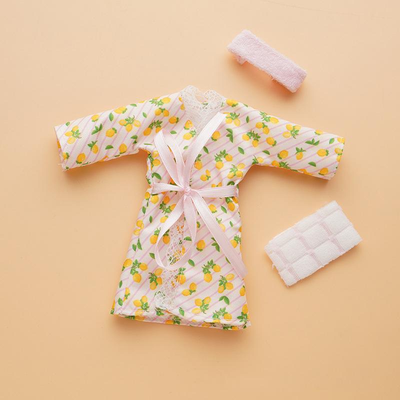 

1 Set Fashion Robe For 30Cm 1/6 Bjd Dress Doll Bedroom Pajamas Sleeping Outfit Bathrobe Clothes Dolls Bathroom Accessories Set For 30cm Doll