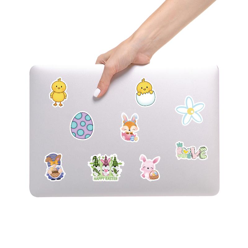 50 Stück/Set Oster Graffiti Aufkleber Niedliche Kaninchen Osterei Cartoon Festival Aufkleber DIY Gepäck Telefon Gitarre Klassisches Kinderspielzeug