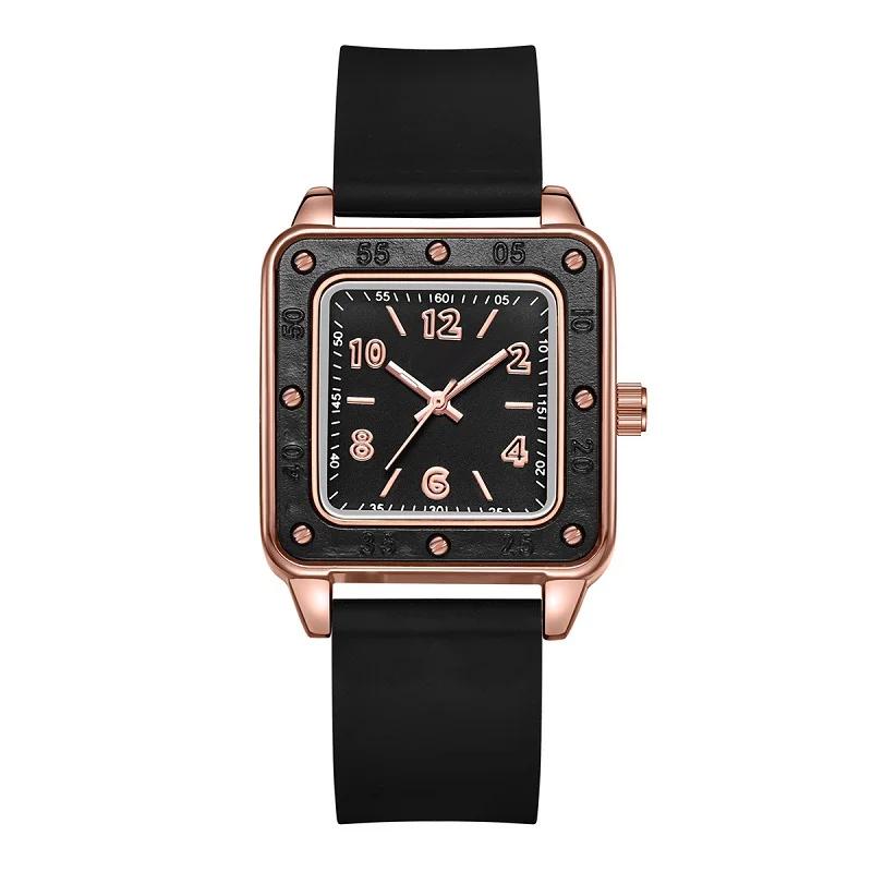 

Женские повседневные кварцевые наручные часы, силиконовый ремешок, циферблат, деловые часы