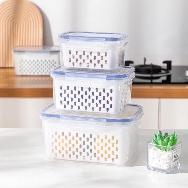 Contenitore Rettangolare Ermetico per Alimenti Temu con Cestello Drenante