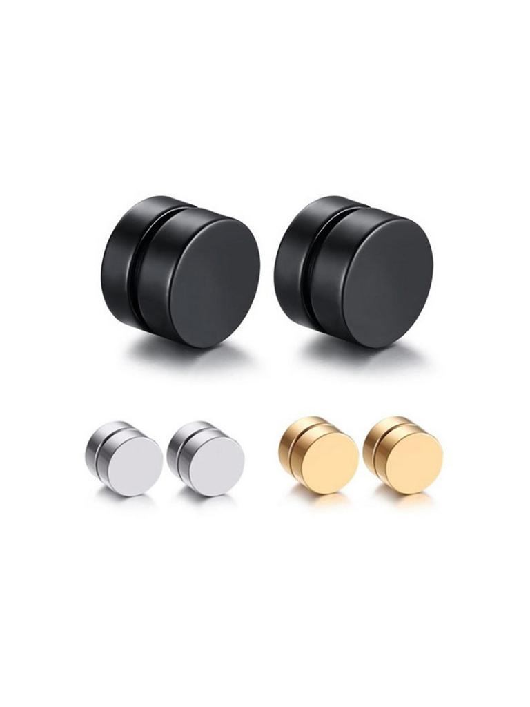 Men's Fashion Hip Hop Personalized Magnetic Stainless Steel False Earrings