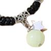 Lovers Bracelet Dark Glowing Adjustable Star Pendant Woven Couple Bracelet for Daily Dating Party Black