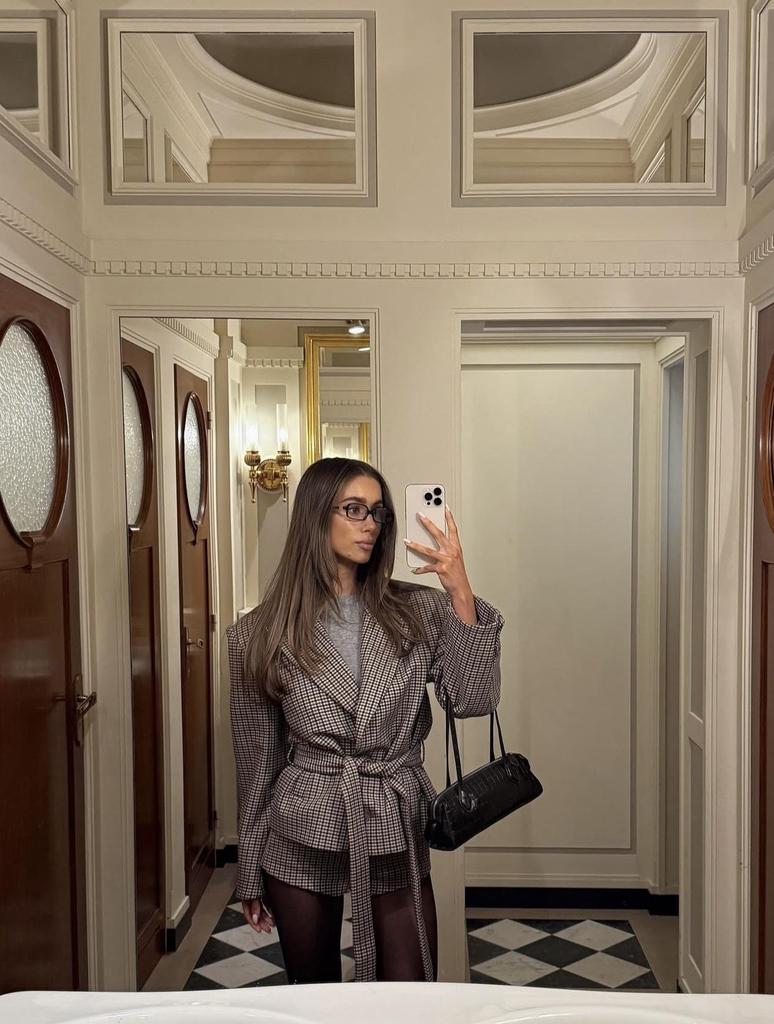 European & American Women's Autumn Casual Plaid Lapel Suit with Shorts