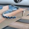 Серебряный браслет с сапфиром nano 4.788ct, вес изделия 4,04 гр (2191483)
