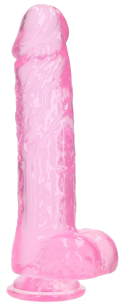 Gode Crystal Clear 21 x 5.5cm Rose - Real Rock Crystal - GODE COULEUR & GIRLY