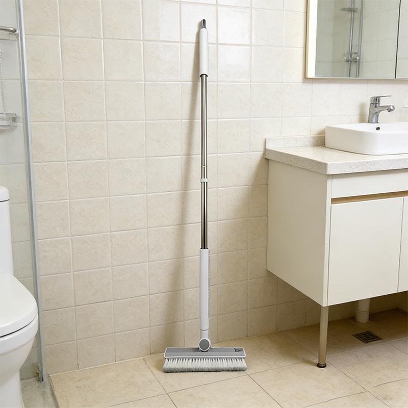 Long Handle Hard Bristle Floor Brush for Bathroom & Kitchen - No Dead Corners