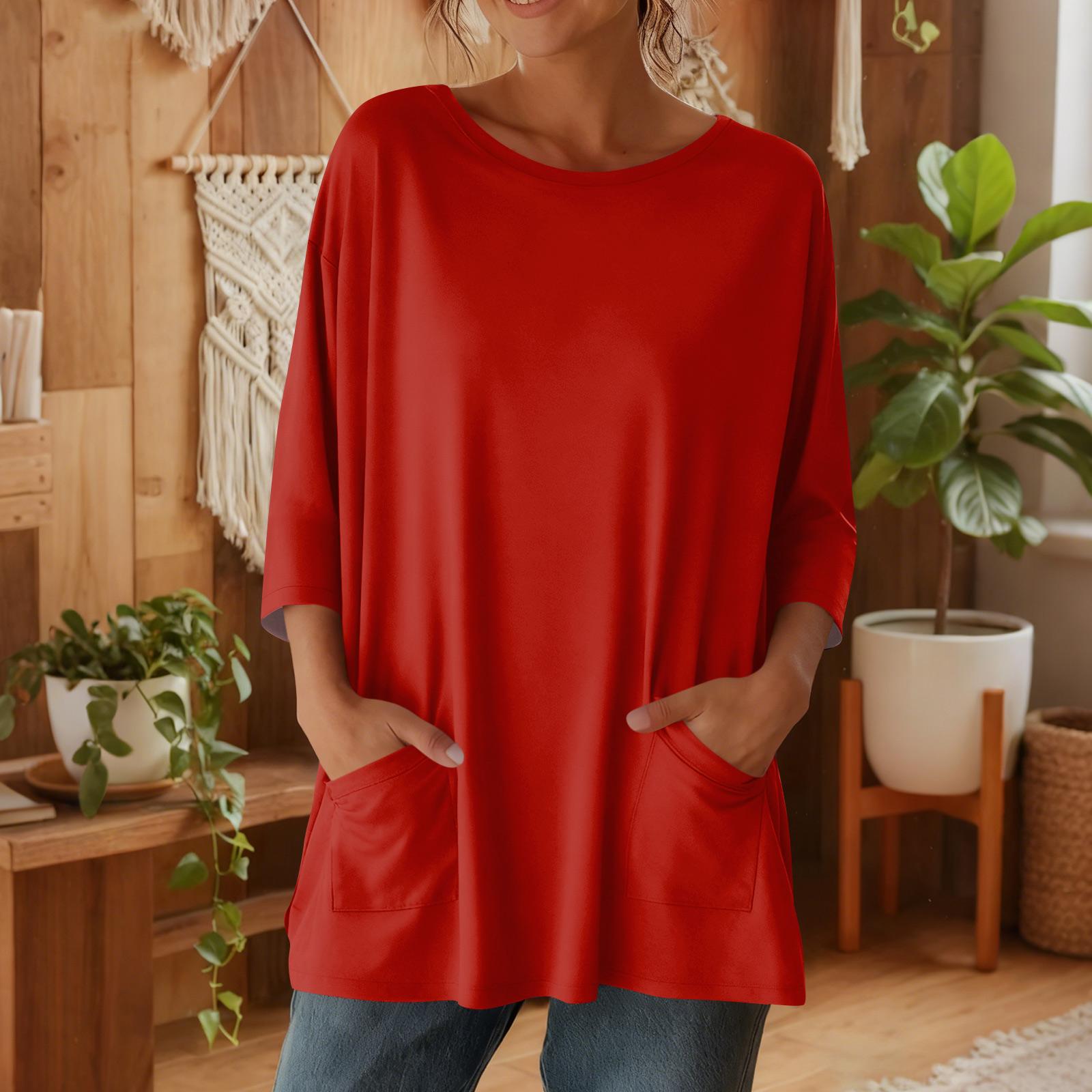 

Women s 3/4 Sleeve Shirts Graphic Tees Shirts Casual Basic Tops Pullovers L