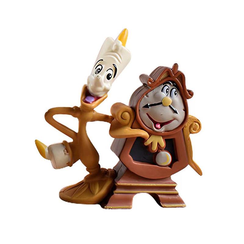 6Pcs/Set 6-10cm  Beauty And The Beast Cartoon GK Model Decor Doll Collection Statue Fashion Adorable Toys Kids Gift
