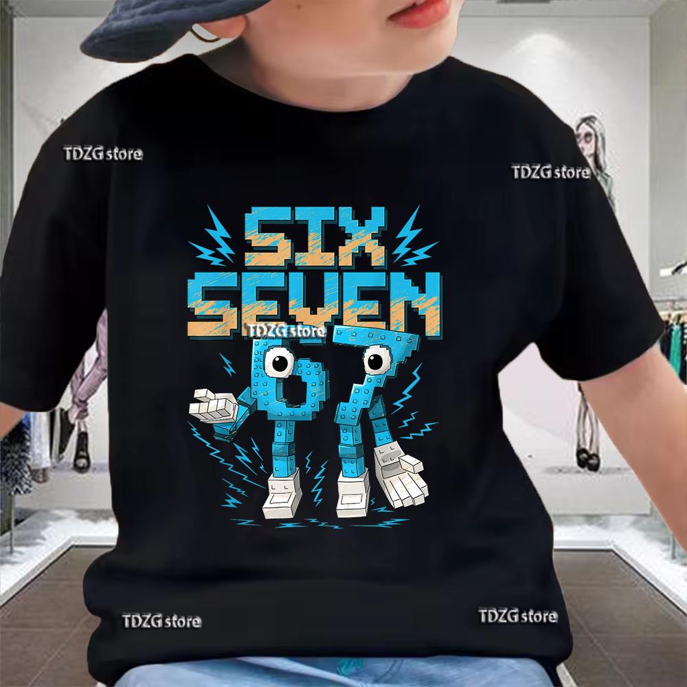 Summer Funny Six Seven 67 Digit 3D Print Children's T-Shirt Casual Boys Short Sleeve Fashion Comfortable Kids Sport Clothes