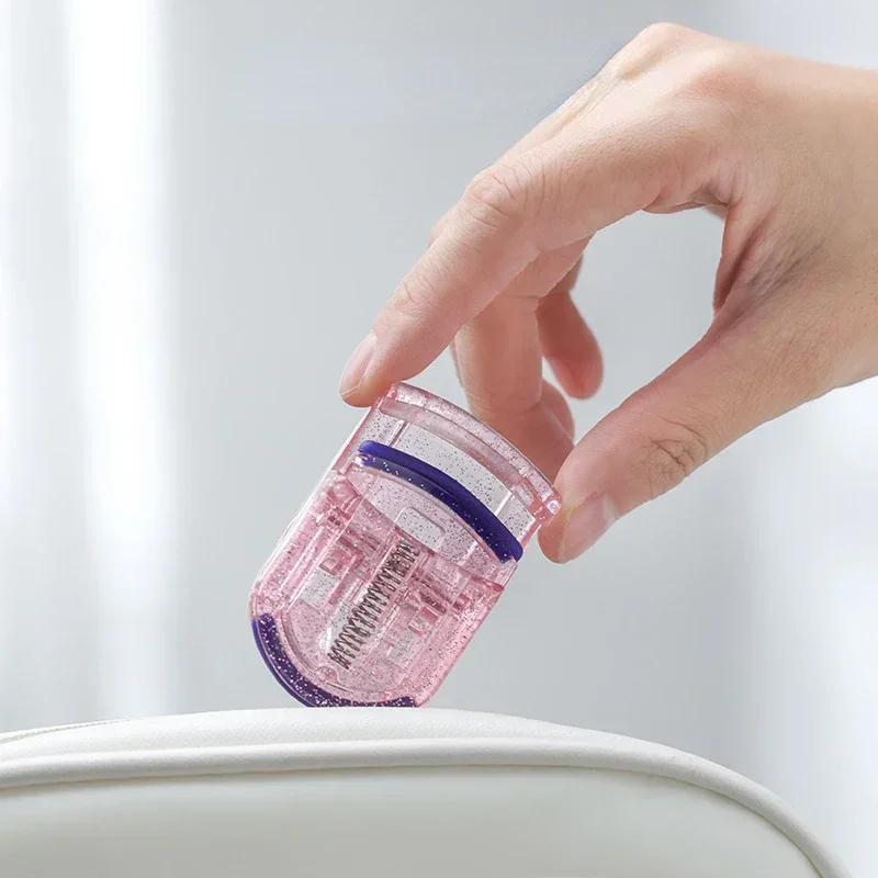 For All Eyelash Shapes Makeup Tool Mini Portable Eyelashes Curler Glitter  False Eyelash Curler Lasting Curling Eyelash Clip