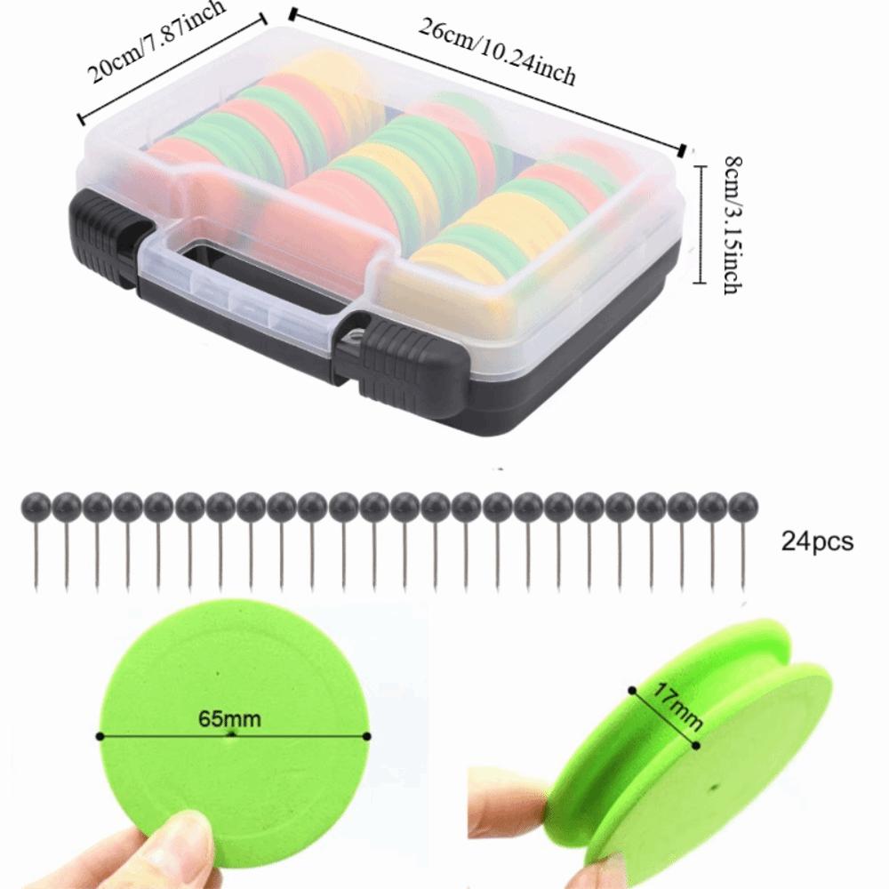 24PCS Mix Color Fishing Winding Board EVA Fishing Line Holder Portable Fishing Spools  Winder Tool