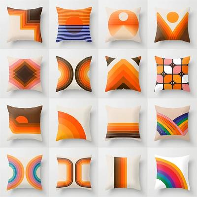 Rainbow Creative Pattern Pillowcase Living Room Office Home Pillowcase Car Ornaments