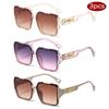 1/3pcs Fashion Oversized Square Sunglasses For Women Men Luxury Alloy Decoration Eyewear Retro Brand Designer Sun Glasses UV400