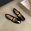 French evening wind light mouth single shoes women's middle heel 2025 autumn Korean version retro gentle temperament fairy thick heel Mary Jane