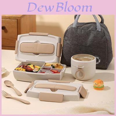 Wheat Straw Bento Box With Sealed Compartments For Adults And Office Lunches