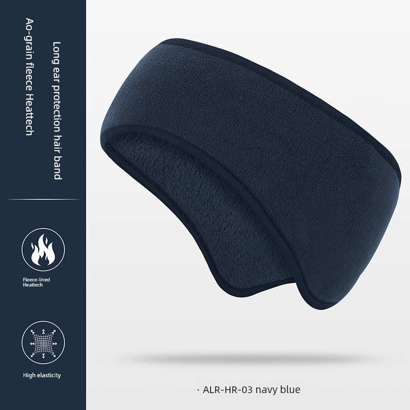 

Fleece-Catching Masson. Hurui Headscarf Ear Protection Velvet Cycling Forehead Heattech Commuter Belt Outdoor Shake Hair Band Running East ALR-HR-03 navy blue All yards