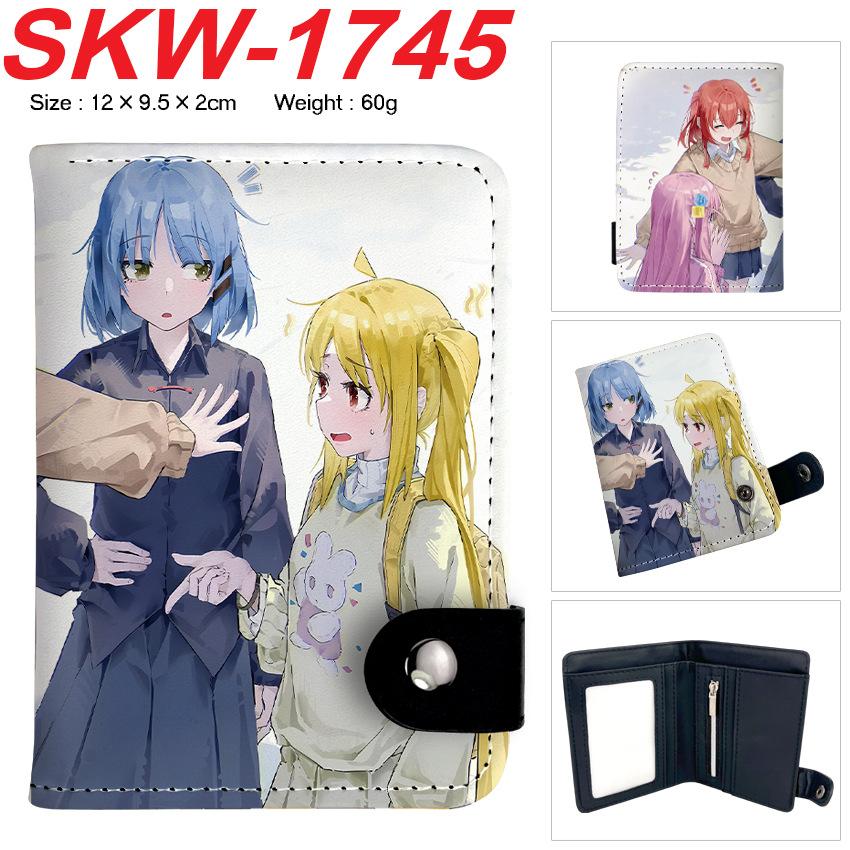 Bocchi the Rock Geldbörse Vertikal Druckknopf Bifold Kartenhalter Münzbörse Anime Unisex