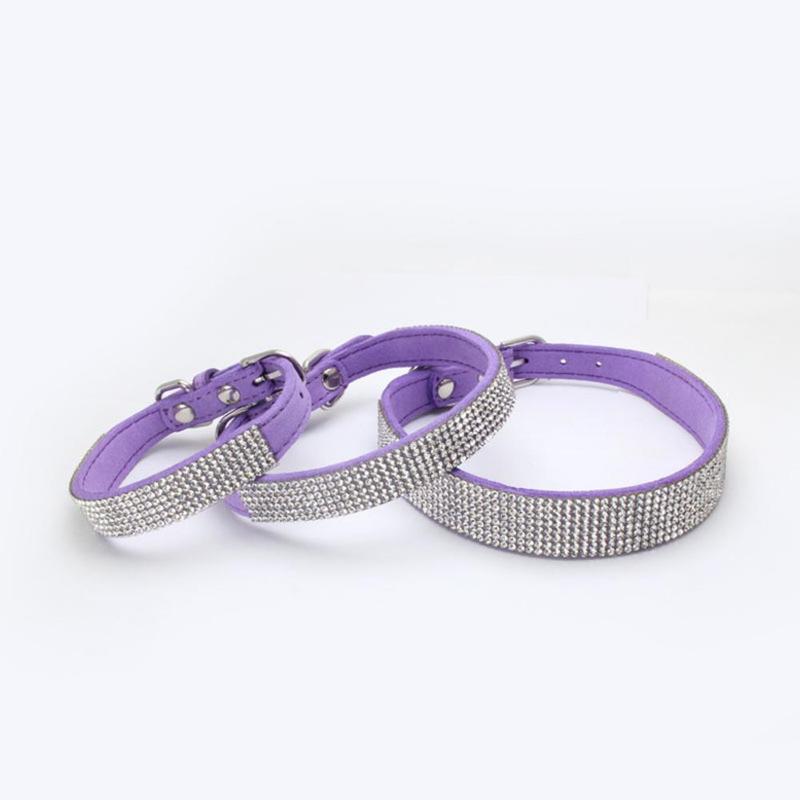 Crystal Diamante Pet Cat Dog Collars Fancy Bling Rhinestone Dog