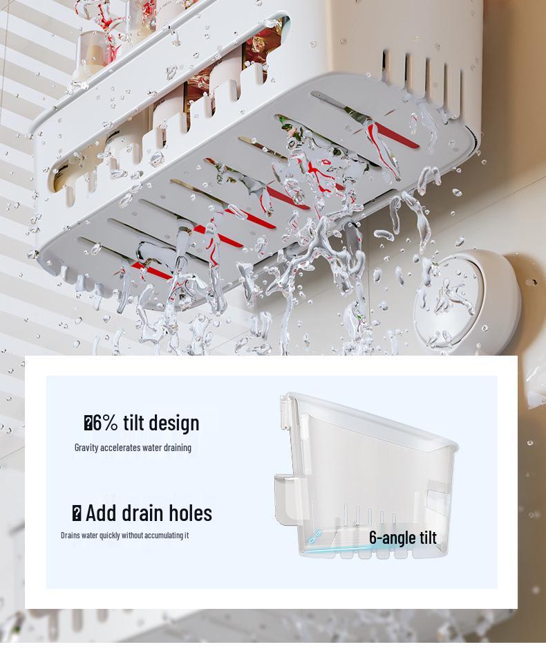 Taili Bathroom & Kitchen Suction Cup Storage Rack