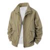 Fall Men'S Double Mesh Vintage Tooling Jacket Men'S Outdoor Casual Stand-Up Jacket